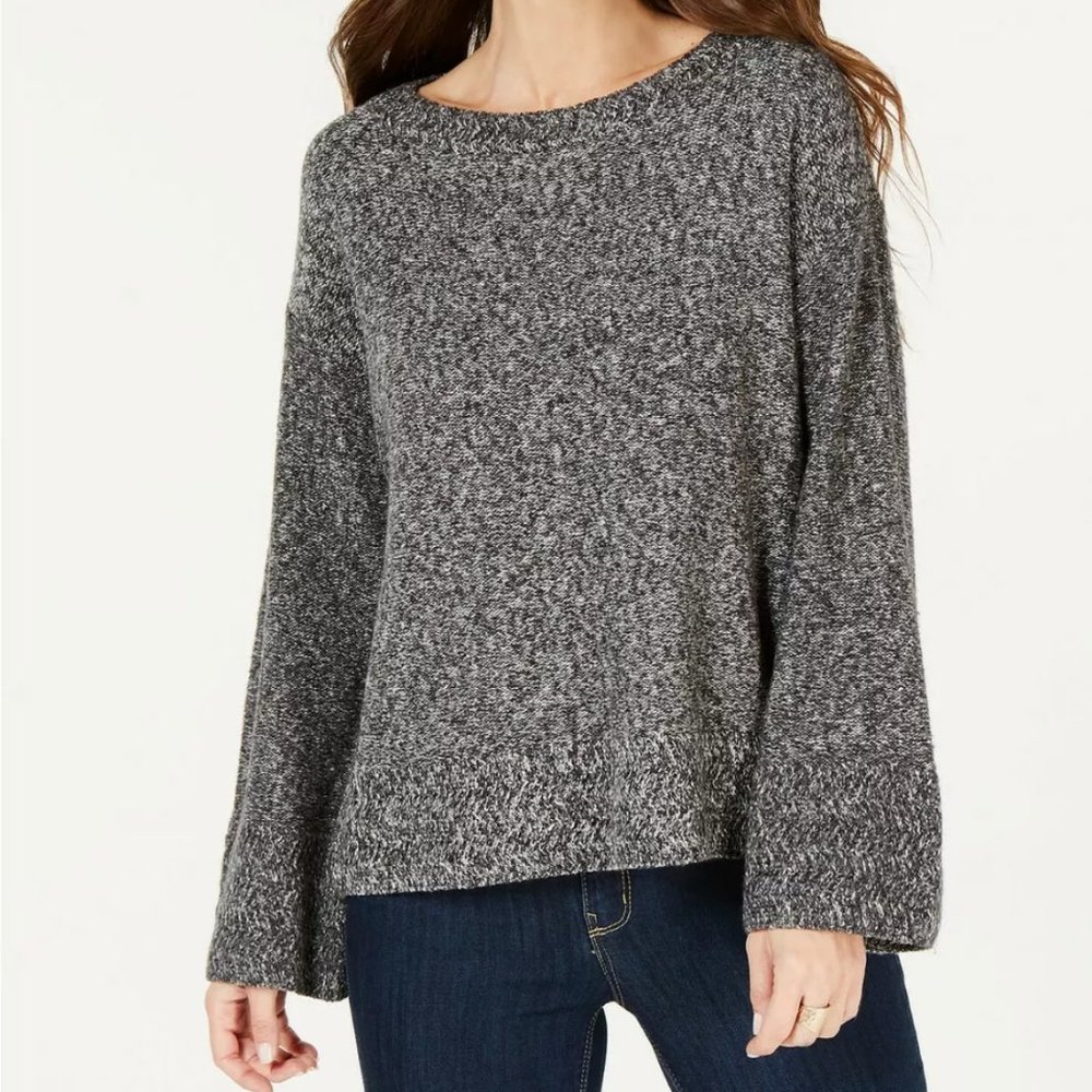 Brand New! Women's Style‎ & Co Grey Long Sleeve knit Sweater Relaxed Fit Small